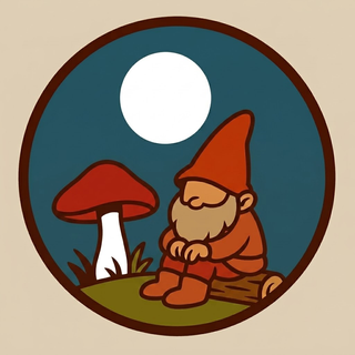 Lonely Gnome’s gnome under a full moon